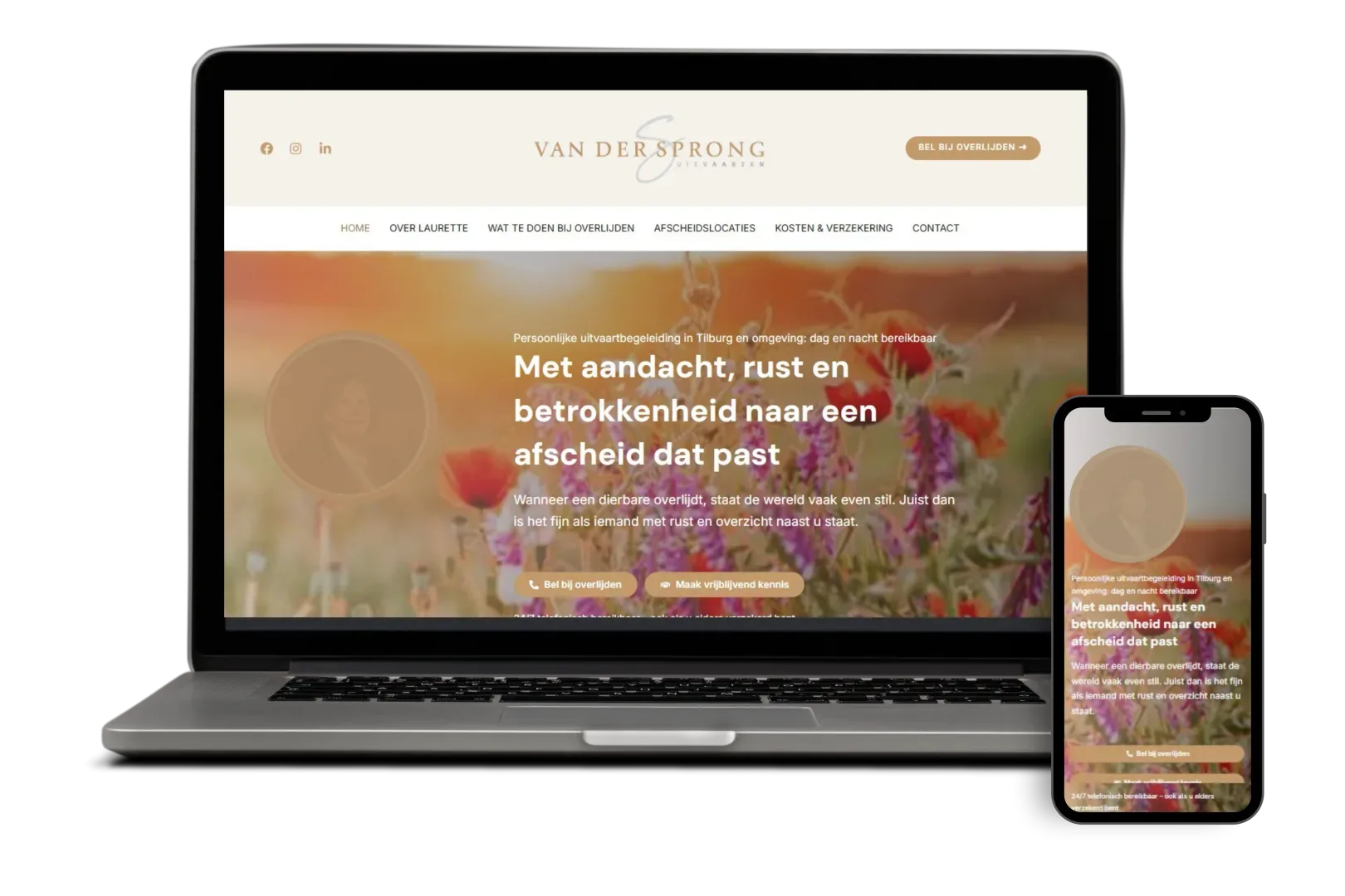 vanderspronguitvaarten - mockup Optima Webdesigns Mockup webdesign portfolio