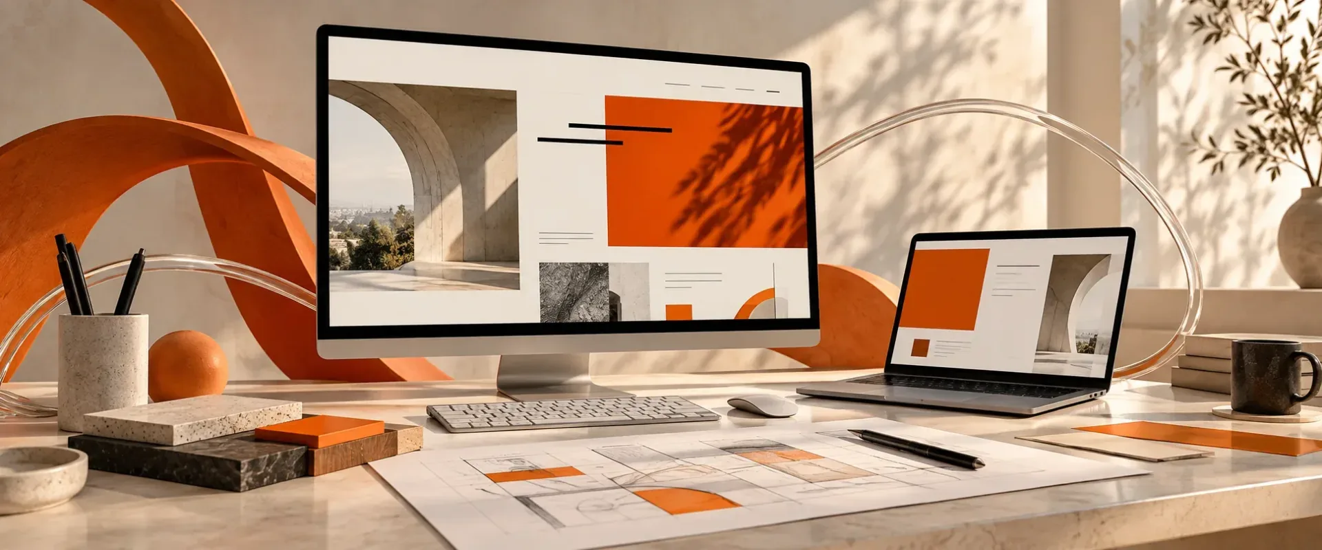 Ontwerpwerkplek van Optima Webdesigns